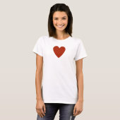 Schlichtes Rotes Herz T-Shirt (Vorne ganz)