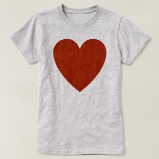Schlichtes Rotes Herz T-Shirt