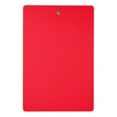 schlichtes, rotes Material Mini Klemmbrett (Rückseite)