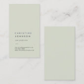 schlichtes Salbei Visitenkarte (Vorne/Hinten)