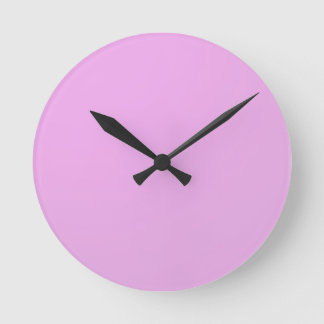 Schlichtes Schatten-Rosa: Schreiben Sie an oder Runde Wanduhr