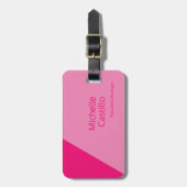 Schlichtes, schlichtes, Minimalistisches Rosa Gepäckanhänger (Vorderseite vertikal)