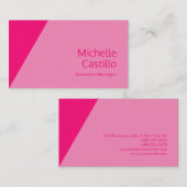 Schlichtes, schlichtes, Minimalistisches Rosa Visitenkarte (Vorne/Hinten)
