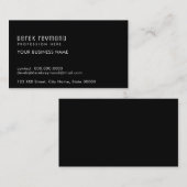 schlichtes Schwarz, das durch das links, elegante Visitenkarte (Vorne/Hinten)