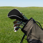 Schlichtes Schwarz Golf Headcover (In SItu)