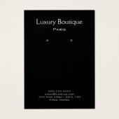 Schlichtes Schwarz-Schmuck-Ohrring-Display (Vorderseite)