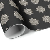 Schlichtes Schwarz/Weiß-Muster - Hmong Wrapping Pa Geschenkpapier (Rolleneckpunkt)