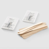 Schlichtes Schwarz-Weiß-Vellum-Foto-Hochzeitsprogr Fächer (Non-assembled)