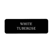 Schlichtes Schwarzes Adressetikett (Vorne)