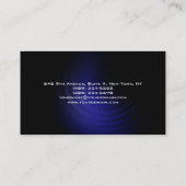 Schlichtes Schwarzes Blau Minimalistisch Modernes Visitenkarte (Rückseite)