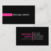 Schlichtes schwarzes elegantes modernes heißes visitenkarte (Vorne/Hinten)