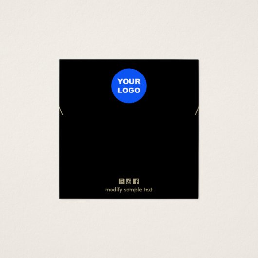 Schlichtes Schwarzes Hinzufügen Ihrer Logo-Netzwer (Vorderseite)