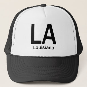 Schlichtes Schwarzes LA Louisianas Truckerkappe