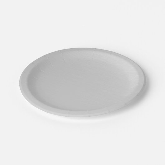 Schlichtes Silber Pappteller (Schrägansicht)