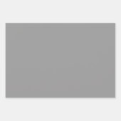 Schlichtes Silberrauchen Spanische Grautöne 3 Töne Geschenkpapier Set (Vorderseite 3)