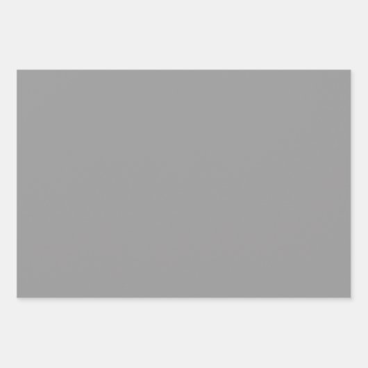 Schlichtes Silberrauchen Spanische Grautöne 3 Töne Geschenkpapier Set (Vorderseite 3)