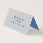 Schlichtes Special Grau Blau Visitenkarten (Rückseite)