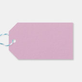 Schlichtes Süßrosa in fester Farbe Geschenkanhänger (Rückseite Horizontal)