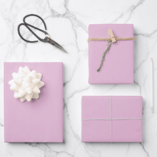 Schlichtes Süßrosa in fester Farbe Geschenkpapier Set
