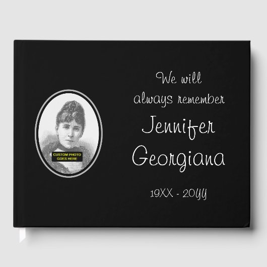 Schlichtes und angesehenes Begräbnisgastbuch Gästebuch (Vorderseite)