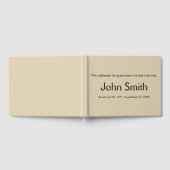 Schlichtes und einfaches Beige-Begräbnisbuch Gästebuch (Voll)