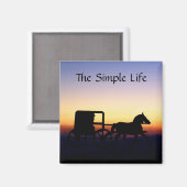 Schlichtes und einfaches Leben Magnet (Vorderseite/Rückseite)