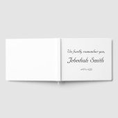 Schlichtes und Minimalistisches Bestattungsbuch Gästebuch (Voll)