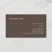 Schlichtes Vintages Goldpferdedunkle Visitenkarte (Rückseite)