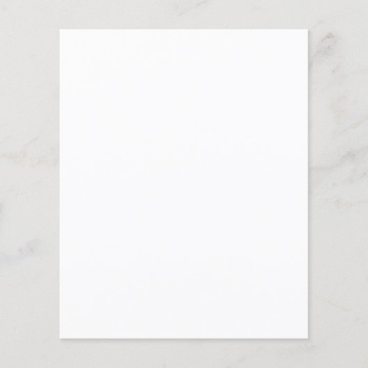 Schlichtes weißes 4,5" x 5,6" Blanc Hochzeitsprogr (Vorderseite)