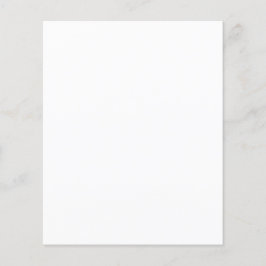 Schlichtes weißes 4,5" x 5,6" Blanc Hochzeitsprogr