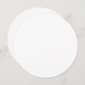Schlichtes Weißmatte 5,25" Circle Blank Abschluss Einladung (Vorne/Hinten)