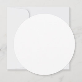 Schlichtes Weißmatte 5,25" Circle Blank Abschluss Einladung