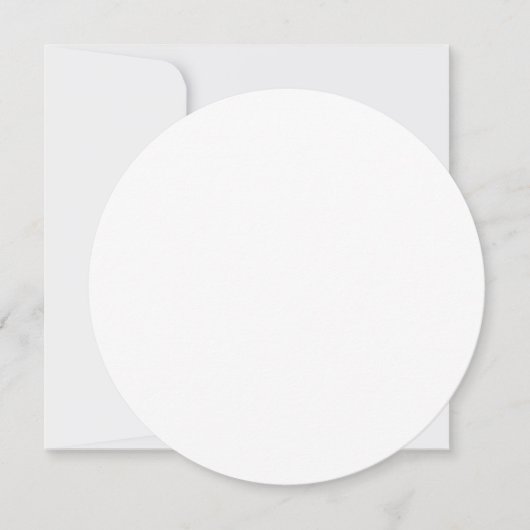 Schlichtes Weißmatte 5,25" Circle Blank Wedding Einladung (Vorderseite)