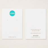 Schlichtes White Add-Logo-Ohrring (Vorne & Hinten)