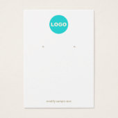 Schlichtes White Add-Logo-Ohrring (Vorderseite)