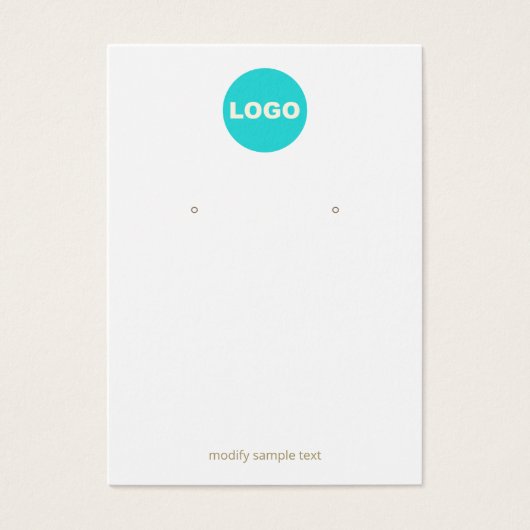 Schlichtes White Add-Logo-Ohrring (Vorderseite)