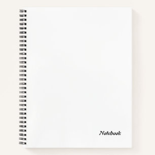 Schlichtes White Spiral Notebook Notizblock