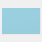 Schlichtes Winterlicht in fester Farbe Blau Geschenkpapier Set (Vorderseite)