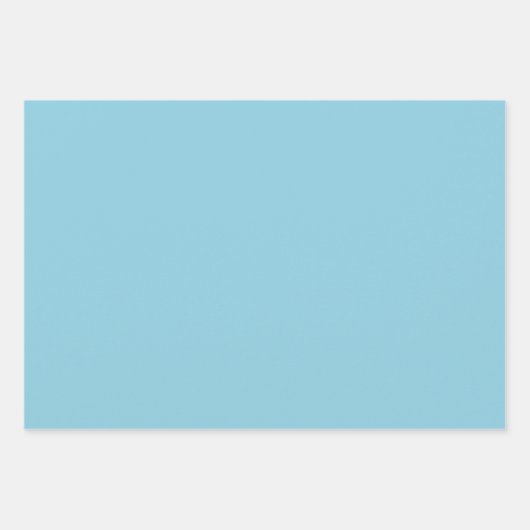 Schlichtes Winterlicht in fester Farbe Blau Geschenkpapier Set (Vorderseite)