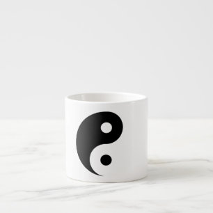 Schlichtes Yin Yang-Symbol auf Light Gray Espressotasse