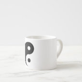 Schlichtes Yin Yang-Symbol auf Light Gray Espressotasse (Vorderseite Rechts)