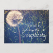 Schlichtheit ist schön postkarte (Vorderseite)