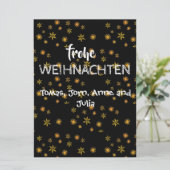 Schlichtungsweihnachtskarte Frohe Wiihnachten Feiertagskarte (Stehend Vorderseite)