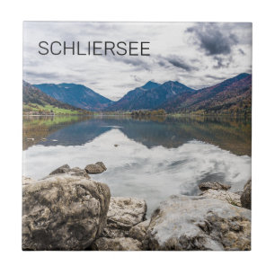 Schliersee Bayerischer See Panorama Souvenir Fliese