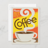 Schließ den Kaffee aus Postkarte (Vorne/Hinten)