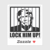 Schließ ihn auf! Anti-Trump-politischer Humor Aufkleber (Blatt)