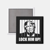 Schließ ihn auf! Anti-Trump-politischer Humor Magnet (Vorderseite/Rückseite)