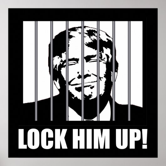 Schließ ihn auf! Anti-Trump-politischer Humor Poster (Vorne)