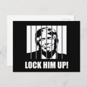 Schließ ihn auf! Anti-Trump-politischer Humor Postkarte (Vorne/Hinten)