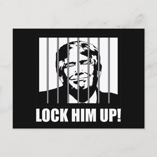 Schließ ihn auf! Anti-Trump-politischer Humor Postkarte (Vorderseite)